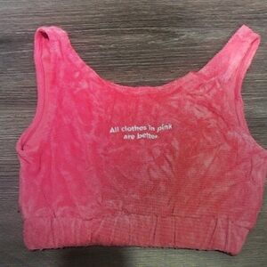 Pink Cropped Tank Top